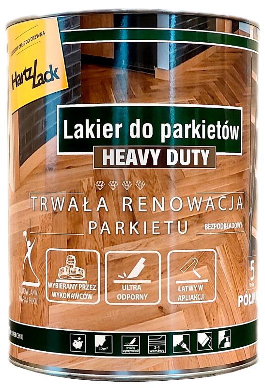 HartzLack Lakier Heavy Duty półmat 5 l