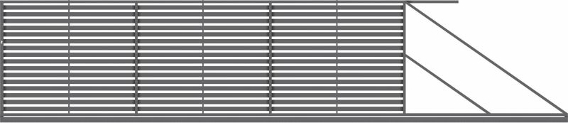 Brava Brama przesuwna 500 x 150 cm prawa