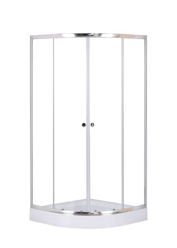 Kiri Kabina prysznicowa z brodzikiem półokrągła 90 x 90 x 197 cm transparentna