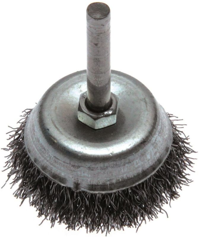 Most Szczotka doczołowa z trzpieniem 6 mm drut kwasoodporny (KO) śr. 60 mm