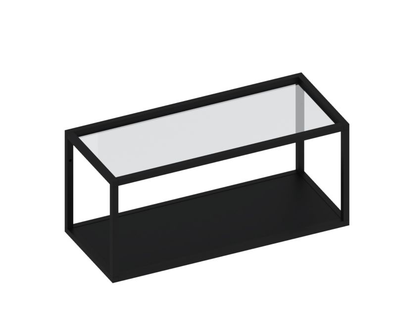 Półka metalowa Qbox czarna 80 cm