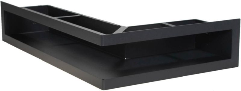 V-open Kratka kominkowa narożna prawa 300 x 400 mm grafitowa