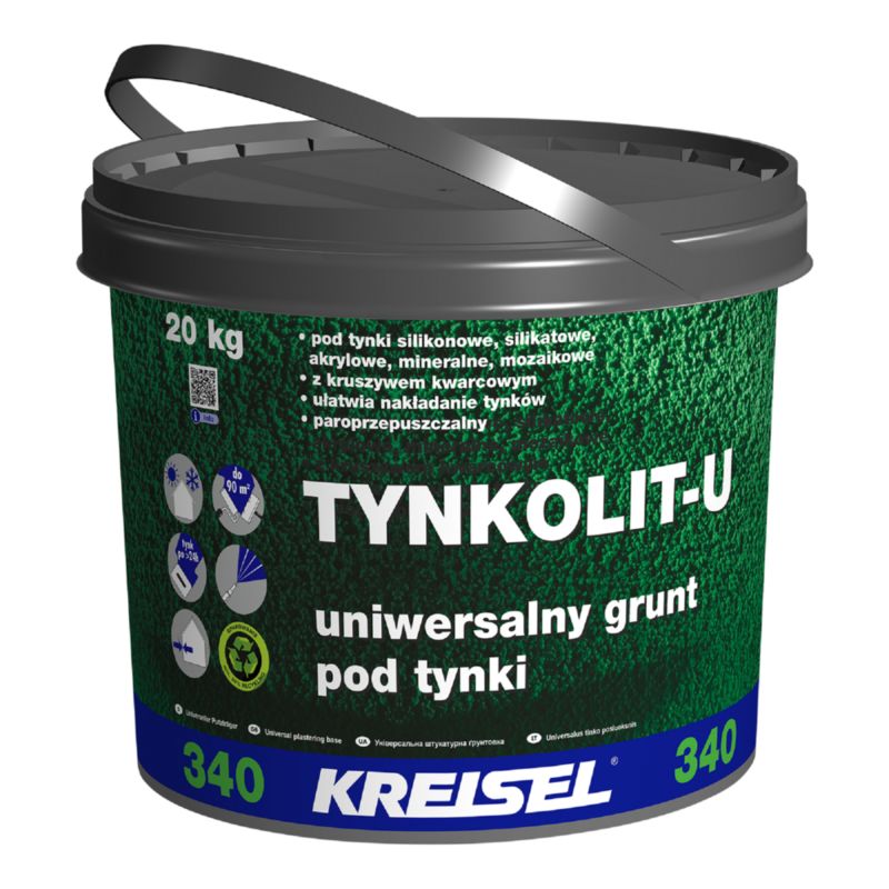Grunt pod tynki Kreisel Tynkolit-U 340 biały 20 kg