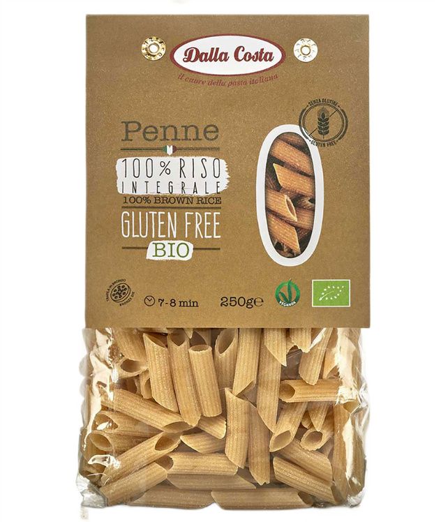 Dalla Costa Makaron (ryżowy razowy) penne bezglutenowy 250 g Bio - makaron