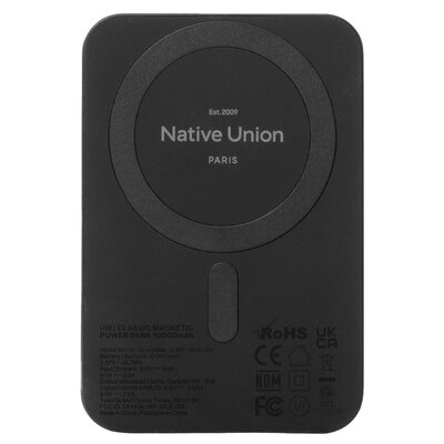 NATIVE UNION (Re)Classic 10000 mAh 15W PB-10KMS-BLK Czarny
