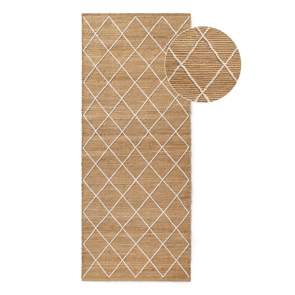 Chodnik z juty tkany ręcznie w naturalnym kolorze 80x200 cm Kunu – Hanse Home
