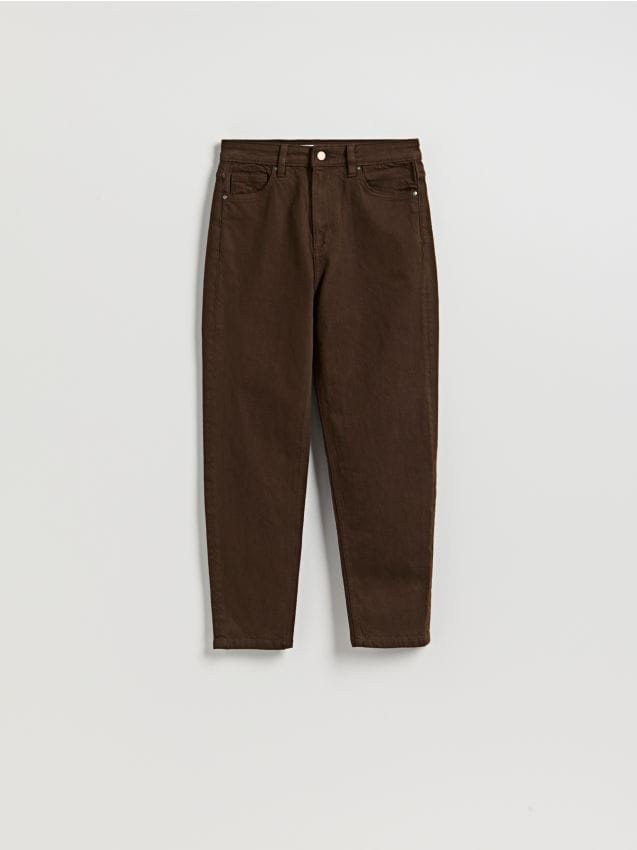Reserved - Jeansy mom fit slim - dark grey jeans
