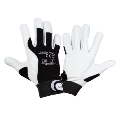 Rękawice ze skóry koziej czarne L270809P 