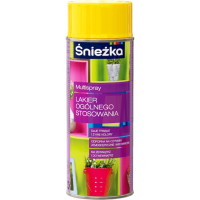Śnieżka Multispray Lakier Ogólnego Stosowania połysk 400 ml żółty