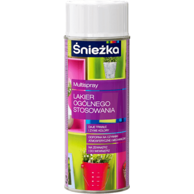 Śnieżka Multispray Lakier Ogólnego Stosowania połysk 400 ml biały