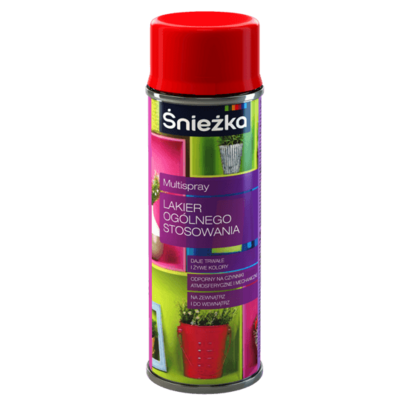 Śnieżka Multispray Lakier Ogólnego Stosowania połysk 400 ml czerwony