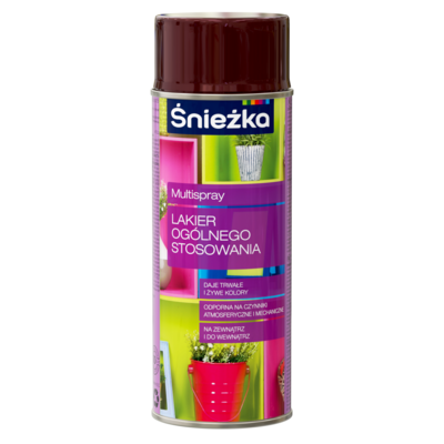 Śnieżka Multispray Lakier Ogólnego Stosowania połysk 400 ml brązowy