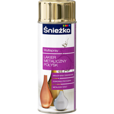Śnieżka Multispray Lakier Połysk Metaliczny 400 ml złoto