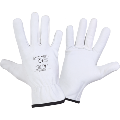 Rękawice ze skóry koziej białe L271011P 