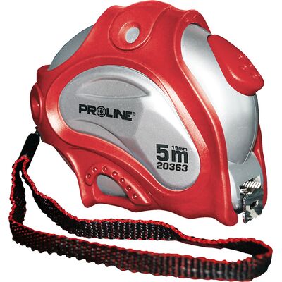 Miara zwijana 8 m x 25 mm dwustronna biała magnes nylon CE Proline