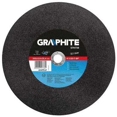 GRAPHITE Tarcza tnąca do metalu 355 x 3,0 x 25,4 mm 41 A30-T-BF