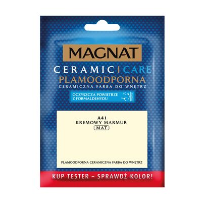 MAGNAT Farba ceramiczna Care Plamoodporna TESTER a41 kremowy marmur 30 ml