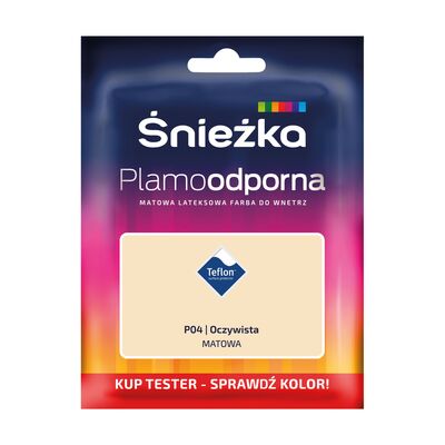 Śnieżka Farba lateksowa Plamoodporna TESTER oczywista P04 30 ml