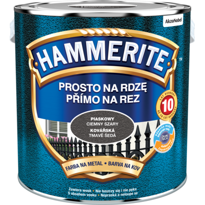 Hammerite Farba antykorozyjna Prosto na rdzę Piaskowy Ciemny Szary 2,5 l