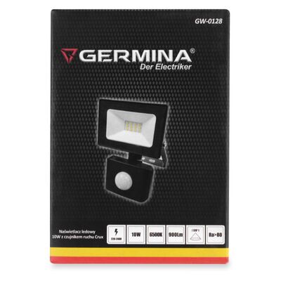 Naświetlacz LED z czujnikiem ruchu 10 W 6000 K IP65