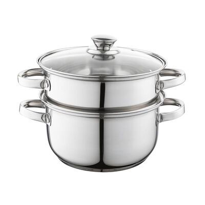 Garnek nierdzewny do gotowania na parze Steamer 3-elementowy 20 cm