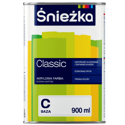 Śnieżka Farba akrylowa Classic Baza C 0,9 l