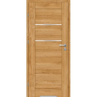 Skrzydło drzwiowe 80L dąb karmelowy vinci 30 + podcięcie wentylacyjne + zamek blokada lewe