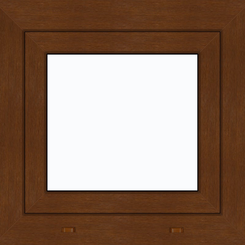 Okno PCV 2-szybowe fasadowe O1 złoty dąb 565x535 mm uchylne do wewnątrz
