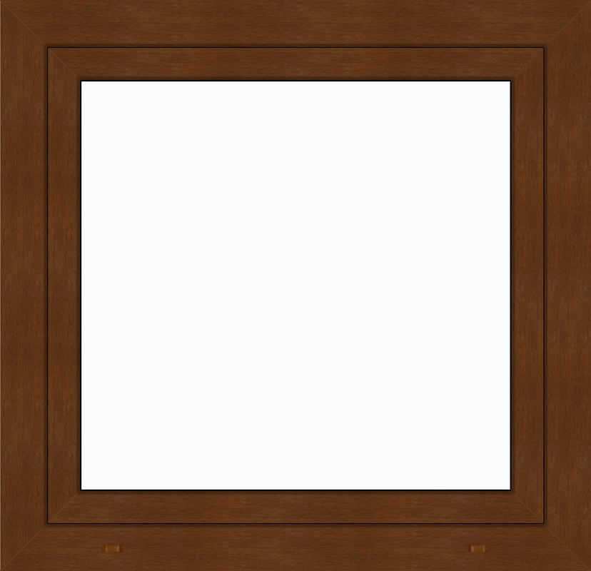 Okno PCV 2-szybowe fasadowe O5 złoty dąb 865x835 mm uchylne do wewnątrz