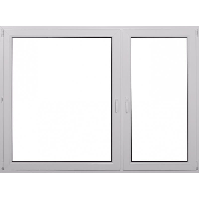 Okno PCV 2-szybowe fasadowe O38 białe 2065x1435 mm otwierane do wewnątrz prawe