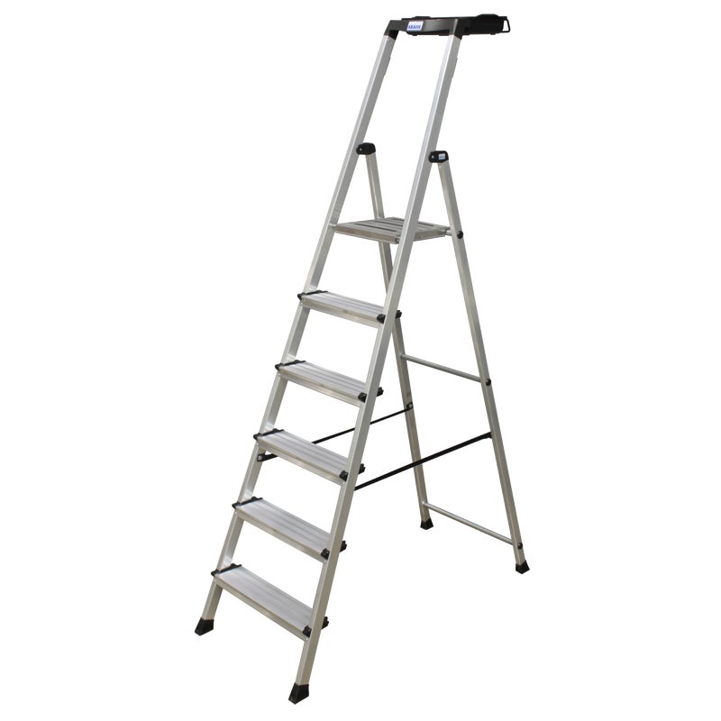 Drabina aluminiowa 6 stopni 1-stronna Secury Multigrip Krause