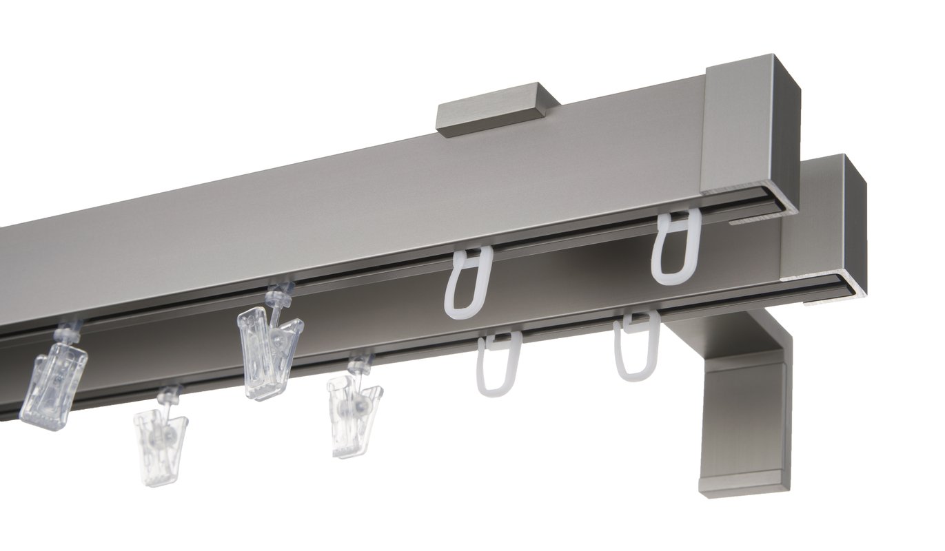 Karnisz apartamentowy 250 cm podwójny inox