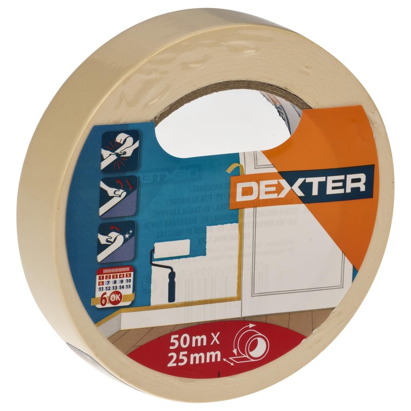Taśma malarska 25 mm x 50 m DEXTER
