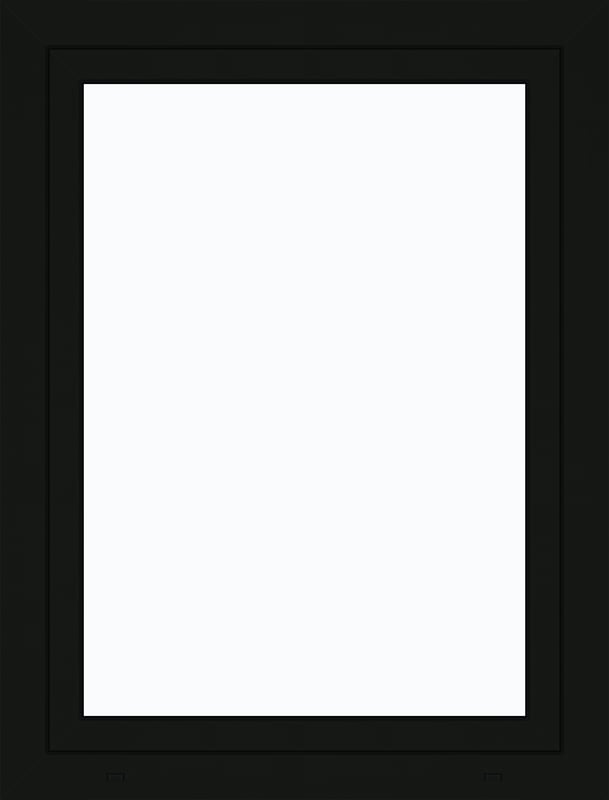 Okno PCV 3-szybowe fasadowe 85/O14 antracytowe 865x1135 mm otwierane do wewnątrz prawe