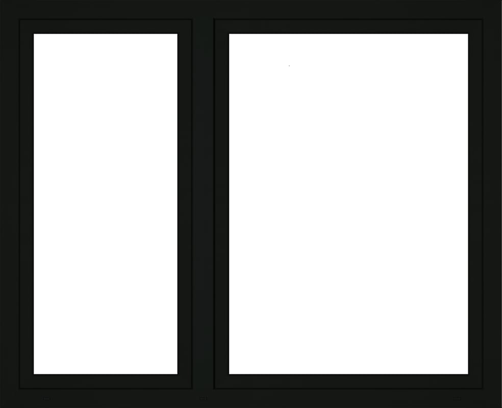 Okno PCV 3-szybowe fasadowe 85/O36 antracyt 1765x1435 mm otwierane do wewnątrz prawe