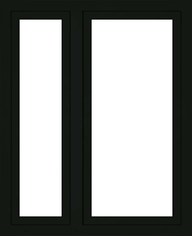 Okno PCV 3-szybowe fasadowe 85/O32A antracytowe 1165x1435 mm otwierane do wewnątrz prawe