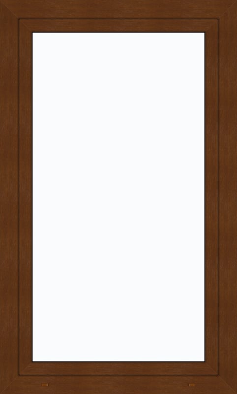 Okno PCV 3-szybowe fasadowe 85/O31 złoty dąb 865x1435 mm otwierane do wewnątrz lewe