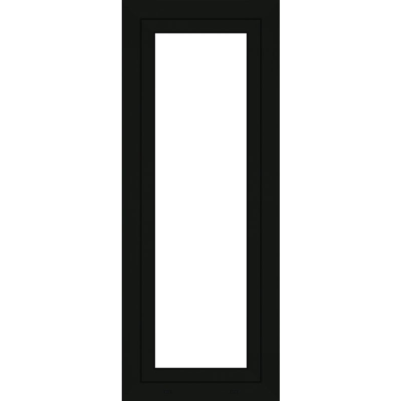 Okno PCV 3-szybowe fasadowe 85/O27 antracytowe 565x1435 mm otwierane do wewnątrz lewe