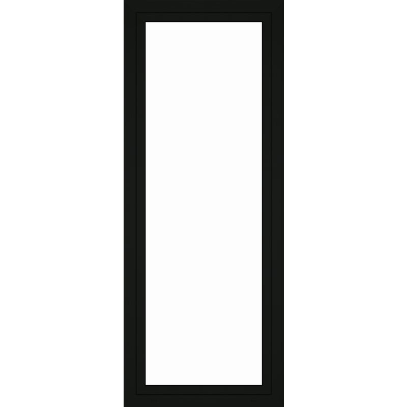 Okno PCV 3-szybowe balkonowe 85OB6R antracyt 865x2195 mm otwierane do wewnątrz lewe