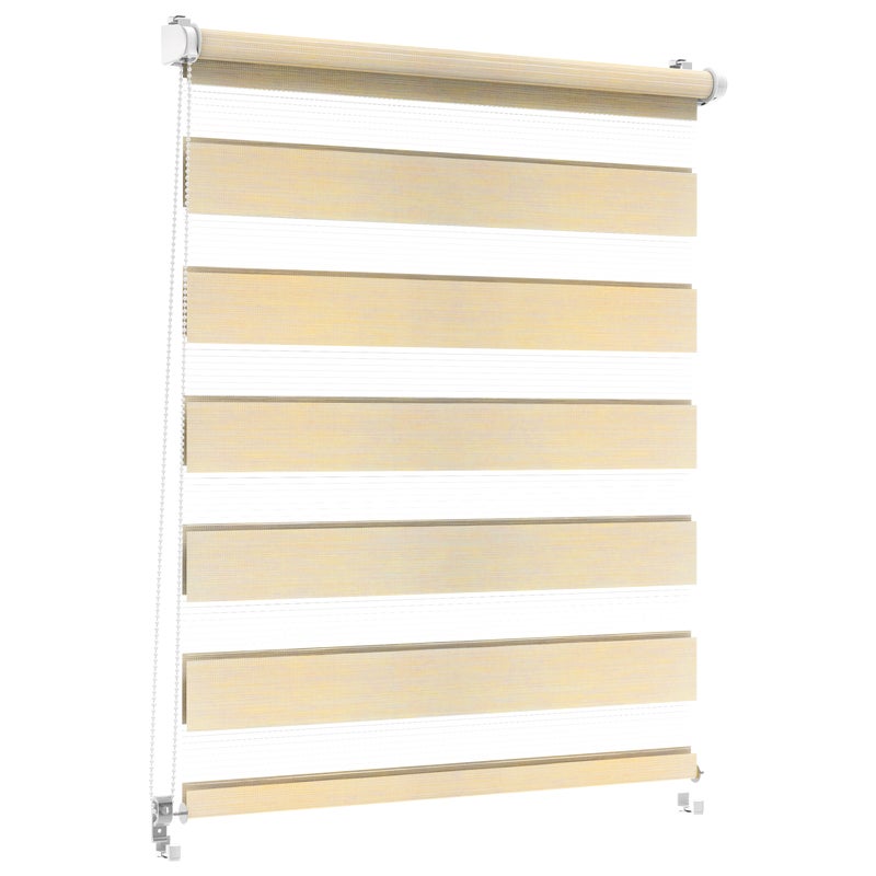 Roleta dzień noc Naturale Click 113.5 x 140 cm piaskowa