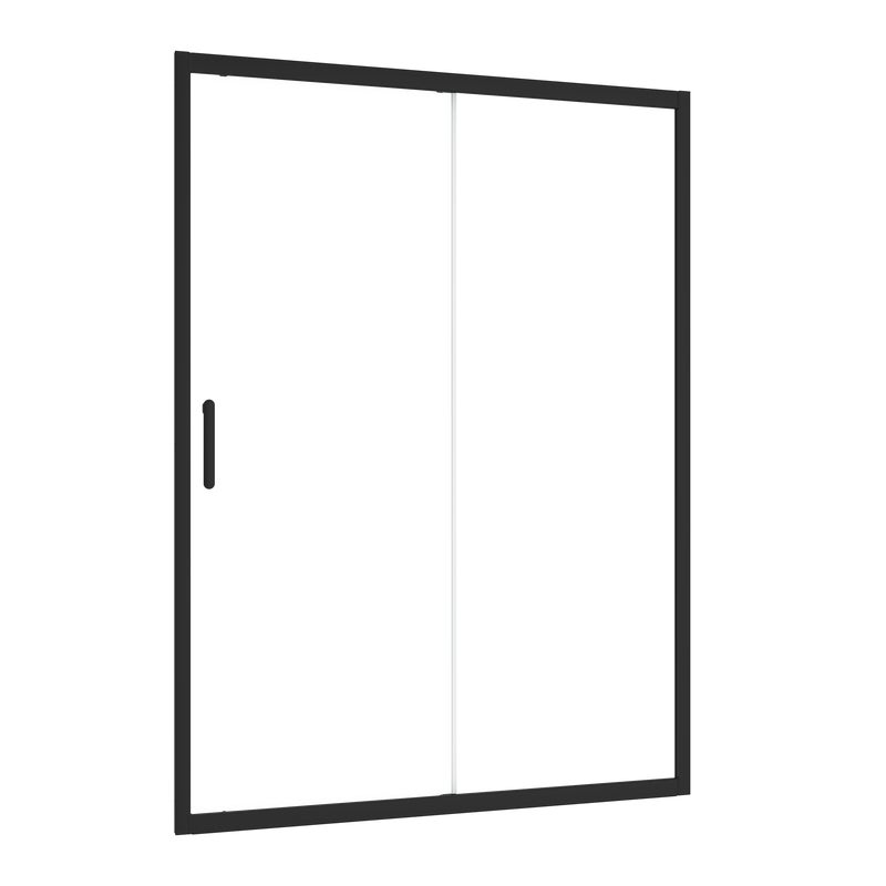 Drzwi prysznicowe przesuwne Easy 120 x 190 cm czarne Sensea
