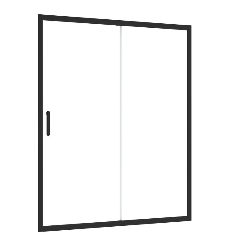 Drzwi prysznicowe przesuwne Easy 130 x 190 cm czarne Sensea