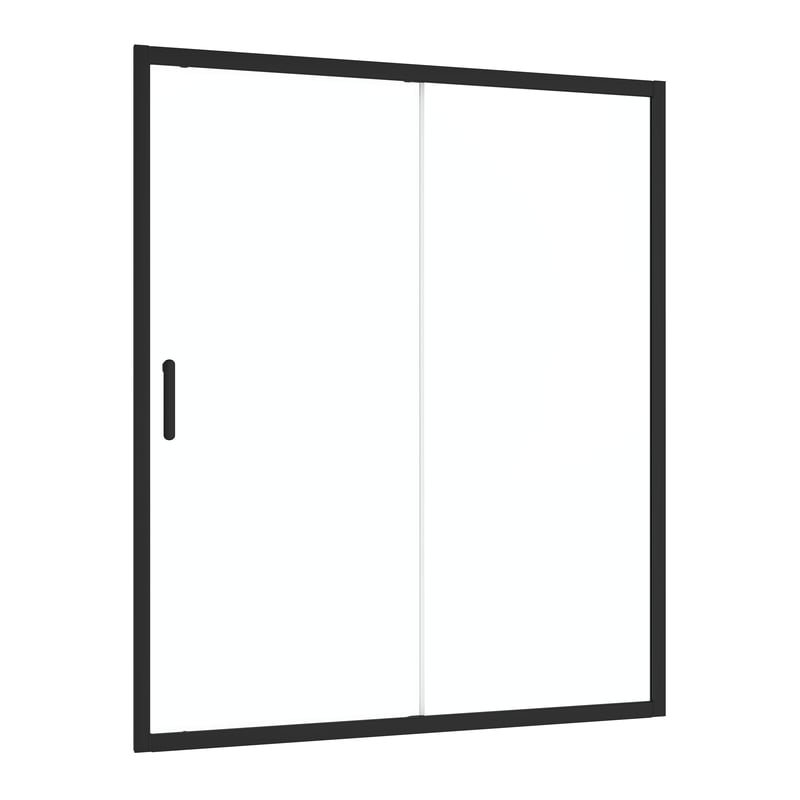 Drzwi prysznicowe przesuwne Easy 150 x 190 cm czarne Sensea