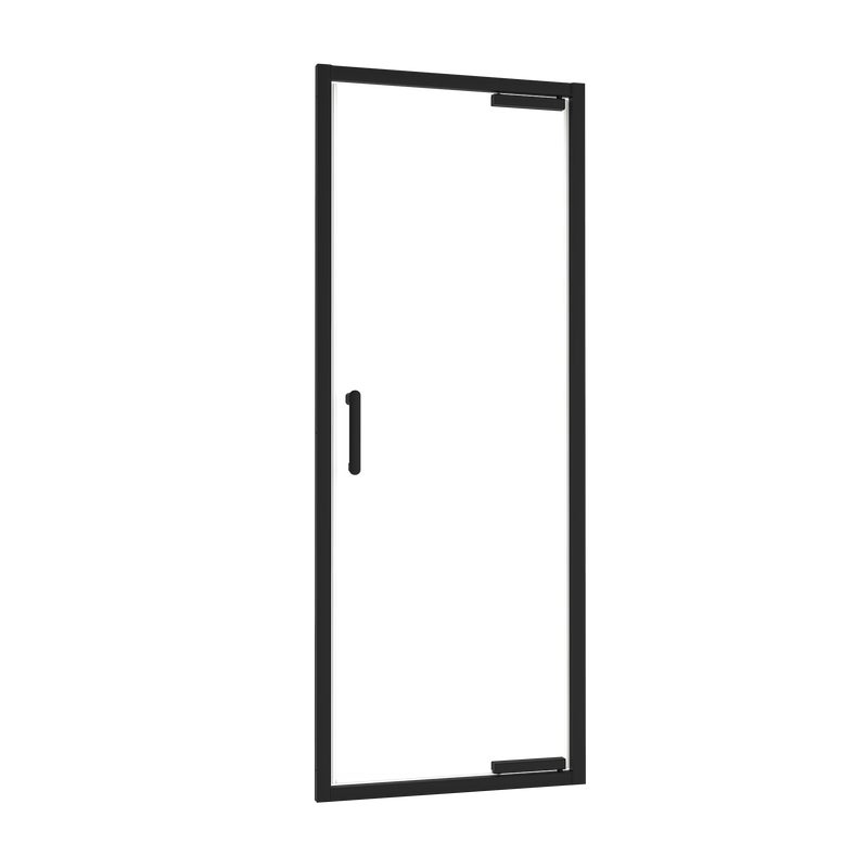 Drzwi prysznicowe uchylne Easy 90 x 190 cm czarne Sensea