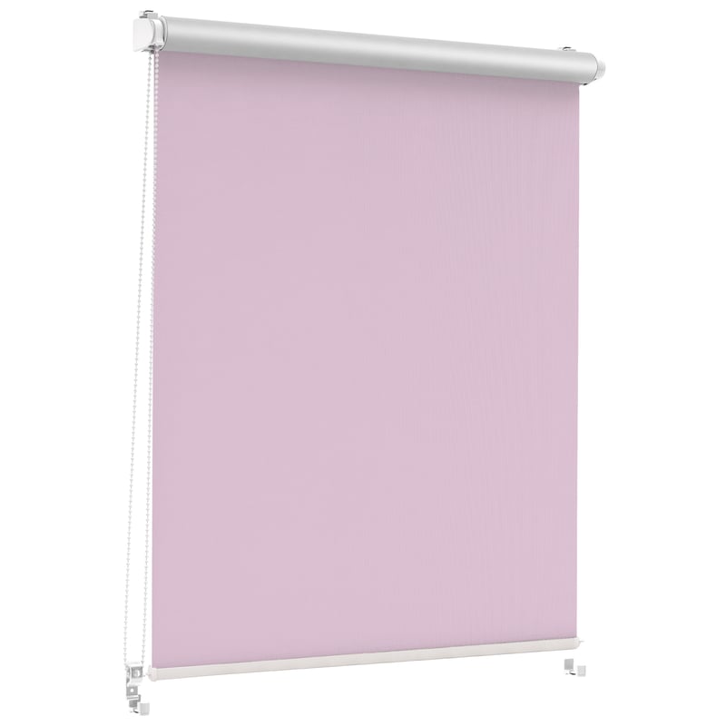 Roleta zaciemniająca Silver Click 121 x 215 cm różowa termoizolacyjna