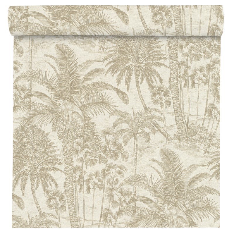 Tapeta Egzotyczna Selection Vinyl 832549 beżowa winylowa na flizelinie