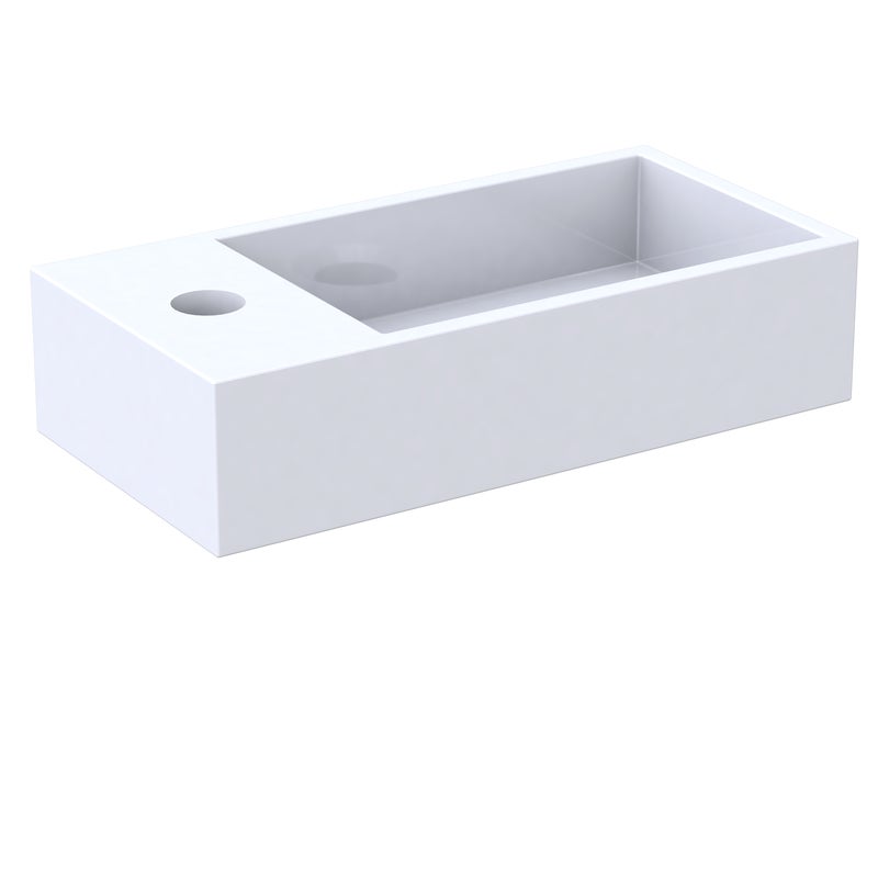 Umywalka konglomeratowa nablatowa Sól 36x18 lewa Domino