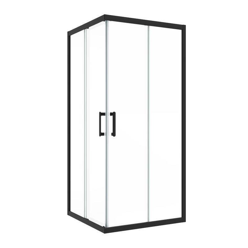 Kabina prysznicowa kwadratowa Easy 70 x 70 x 190 cm czarna Sensea