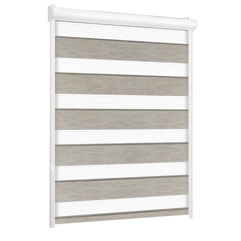 Roleta w kasecie dzień noc Naturale granit 67.5 x 220 cm lewa