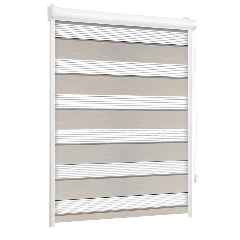 Roleta w kasecie dzień noc Naturale beżowa 108 x 220 cm prawa